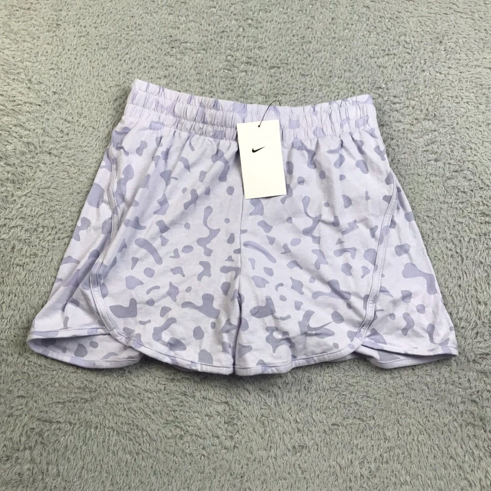 Nike Shorts Girls L Loose Fit Purple Patterned Training Athletic NEW NWT